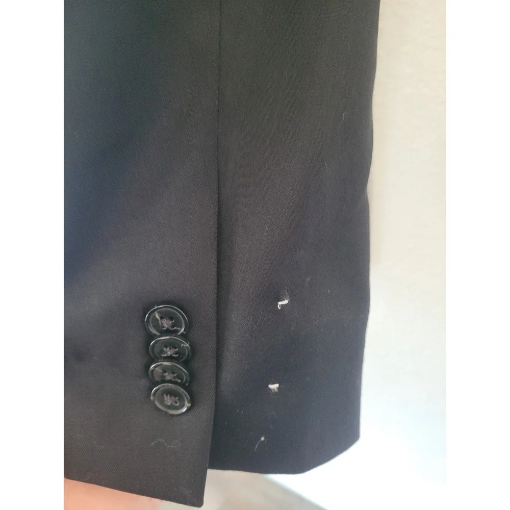 Tommy‎ Hilfiger Mens 100% Soft Wool Suit Jacket Blazer Black RN 47338 38R #11